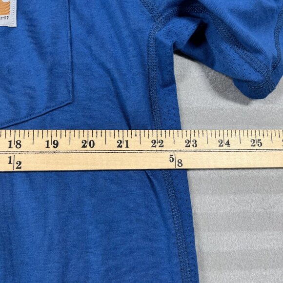 Carhartt Force Shirt Mens Large Blue Relaxed Fit Pocket Short Sleeve 104616 - Picture 7 of 10